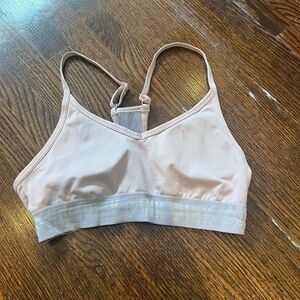 Pink sports bra